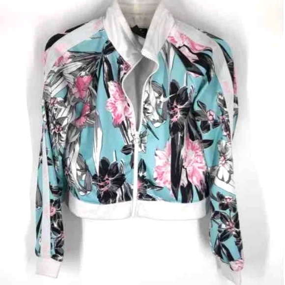NIKE VIBRANT HYPER Floral Print Women's ATHLETIC BOMBER Jacket XS - Picture 4 of 9